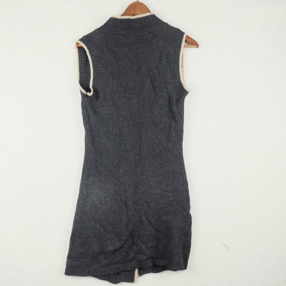 Dismero Cardigan Womens Medium Black Sweater Cashmere Wool Long Button Up - Picture 5 of 9